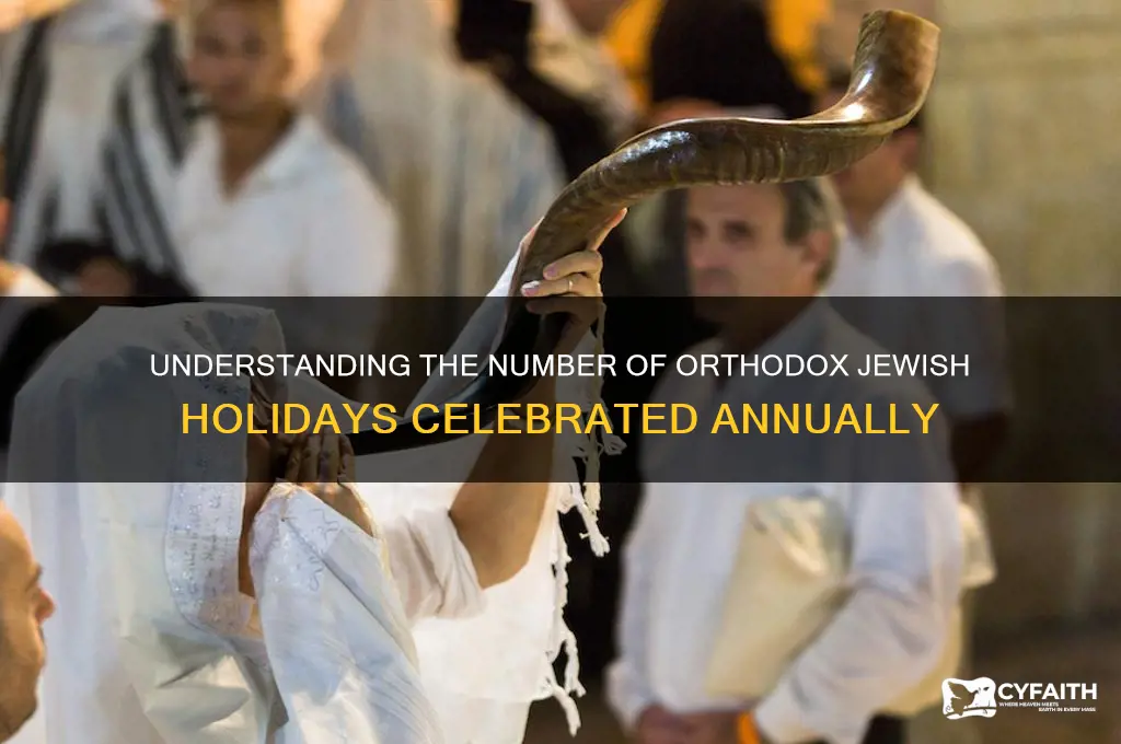 how many orthodox jewish holidays in a year