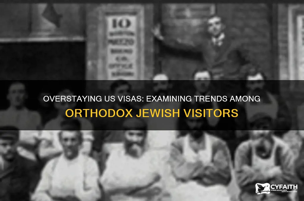 how many orthodox jews overstay their us visas