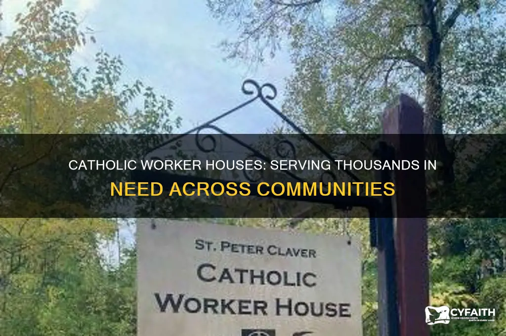 how many people are served by the catholic worker houses