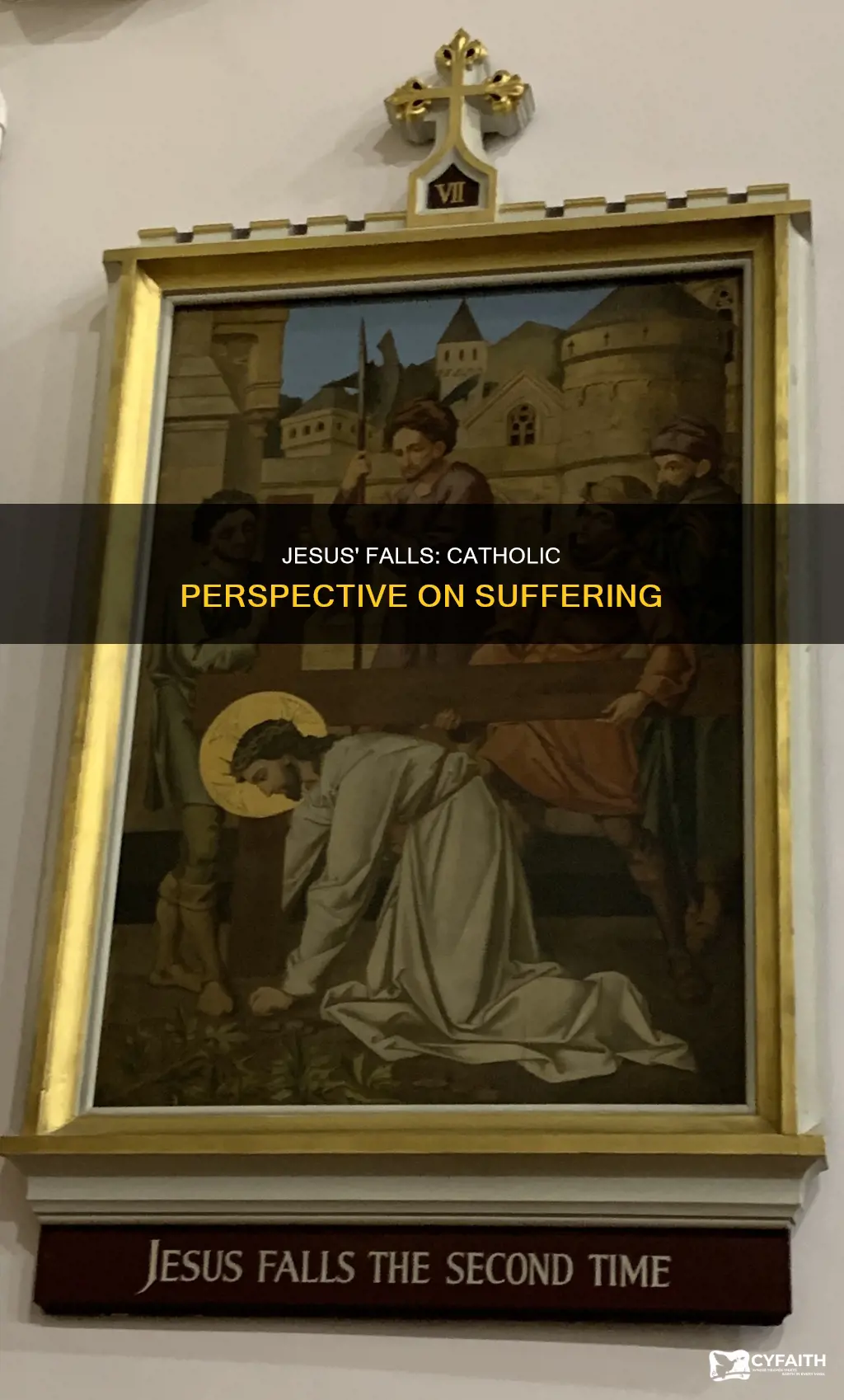 how many times did jesus fall catholic
