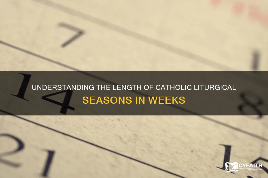 how many weeks are in each catholic liturgical season