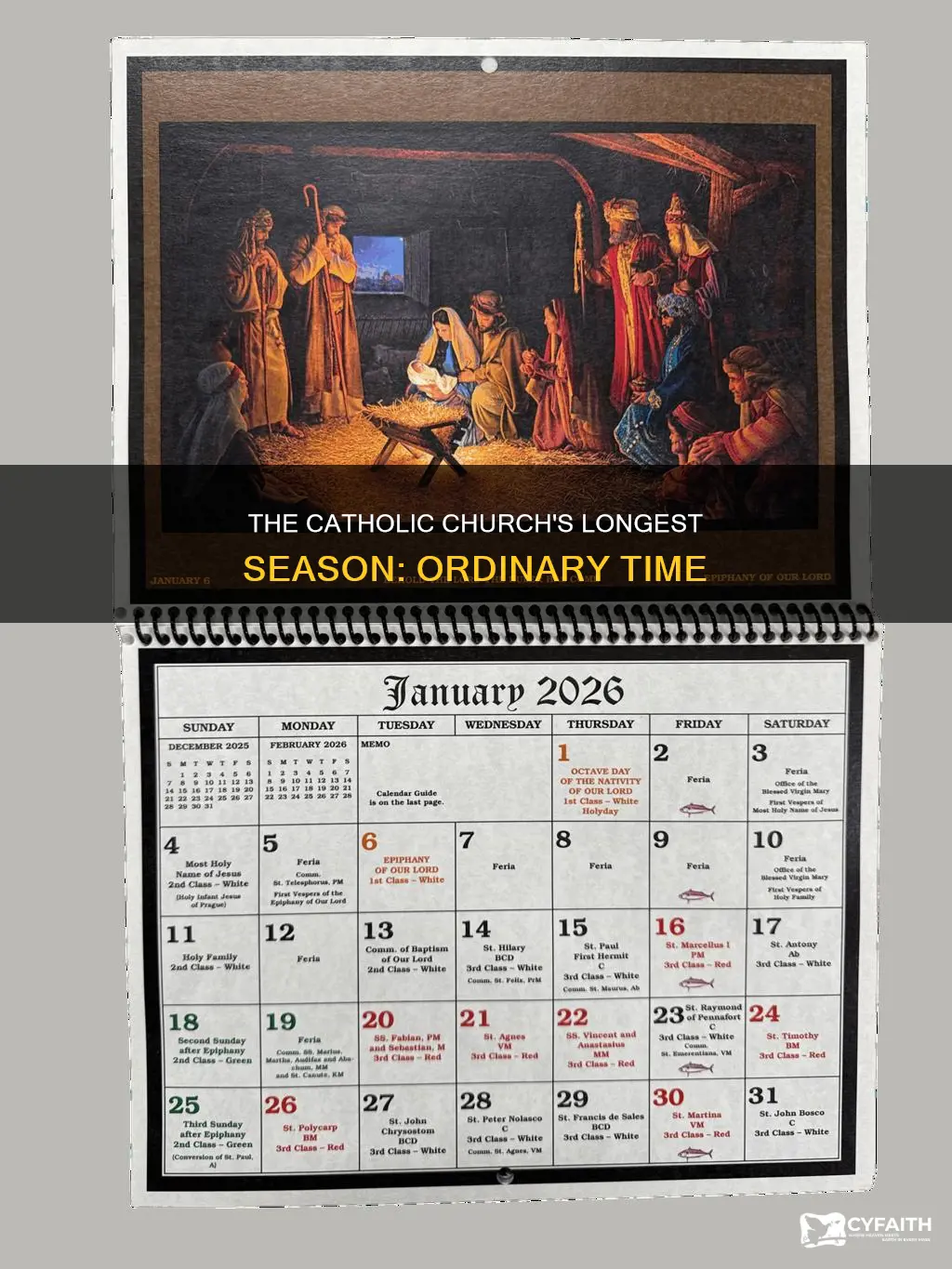 how many weeks in ordinary time catholic