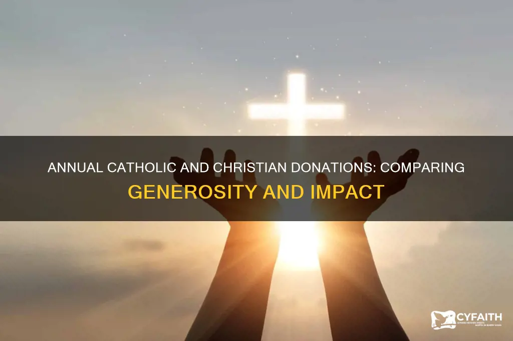 how much do catholics and christians donate each year