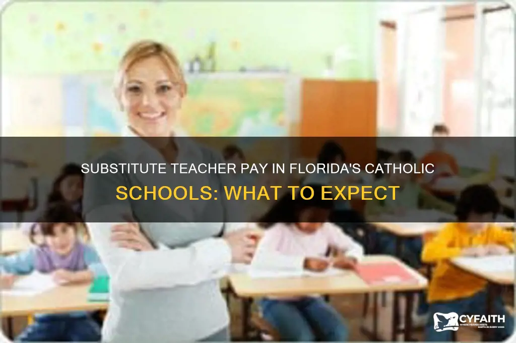 how much do substitute teachers get paid florida catholic