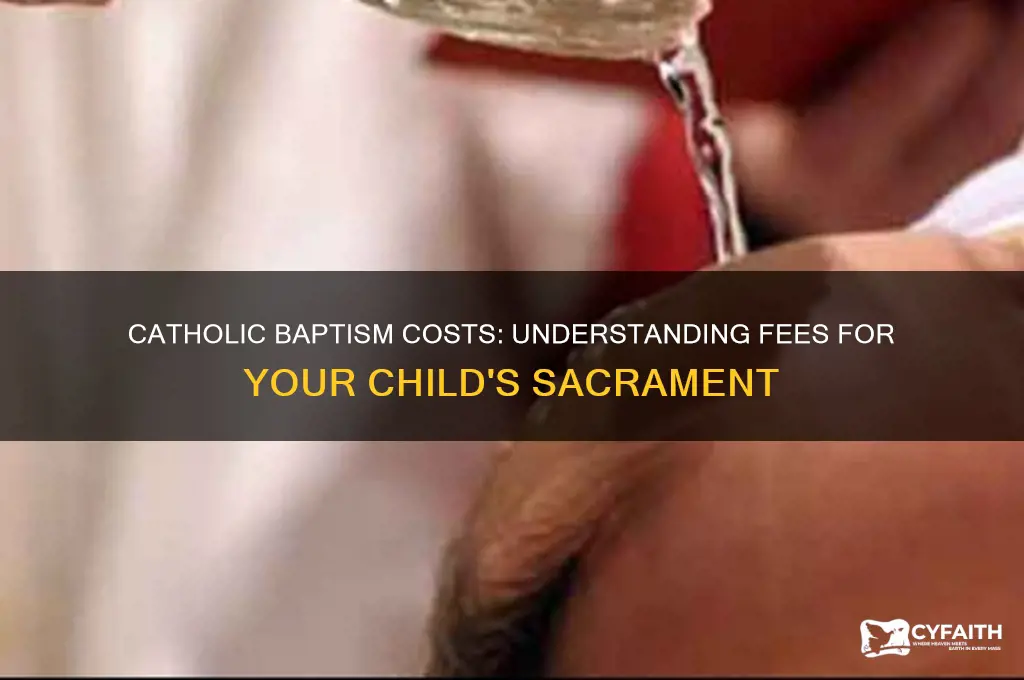 how much does it cost to baptize a child catholic