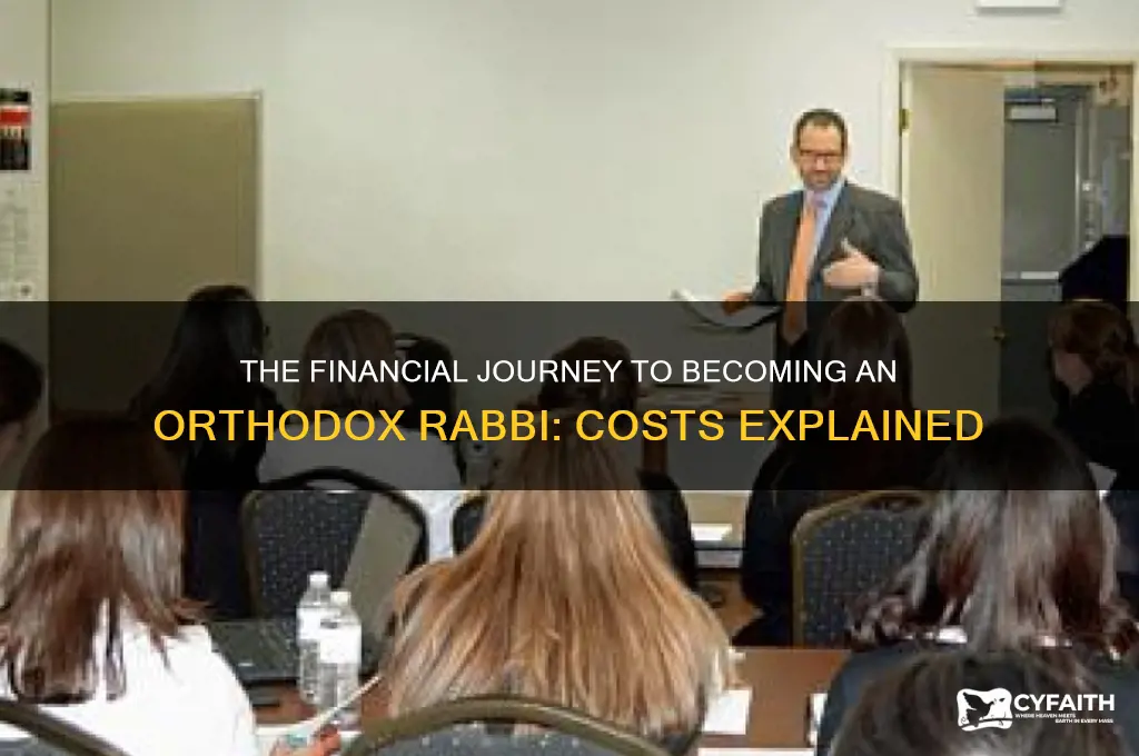 how much does it cost to become a orthodox rabbi