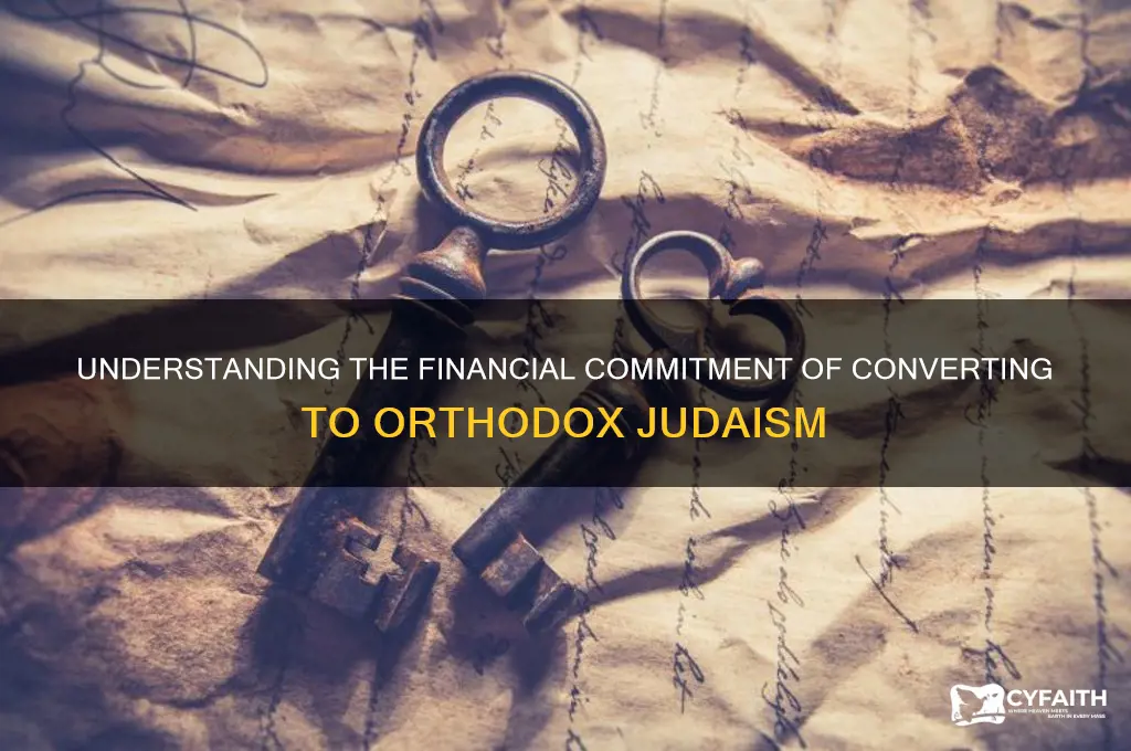 how much does it cost to convert to orthodox