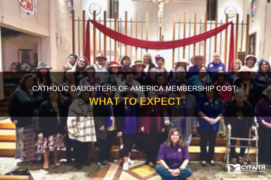 how much does it membership cost catholic daughters of america