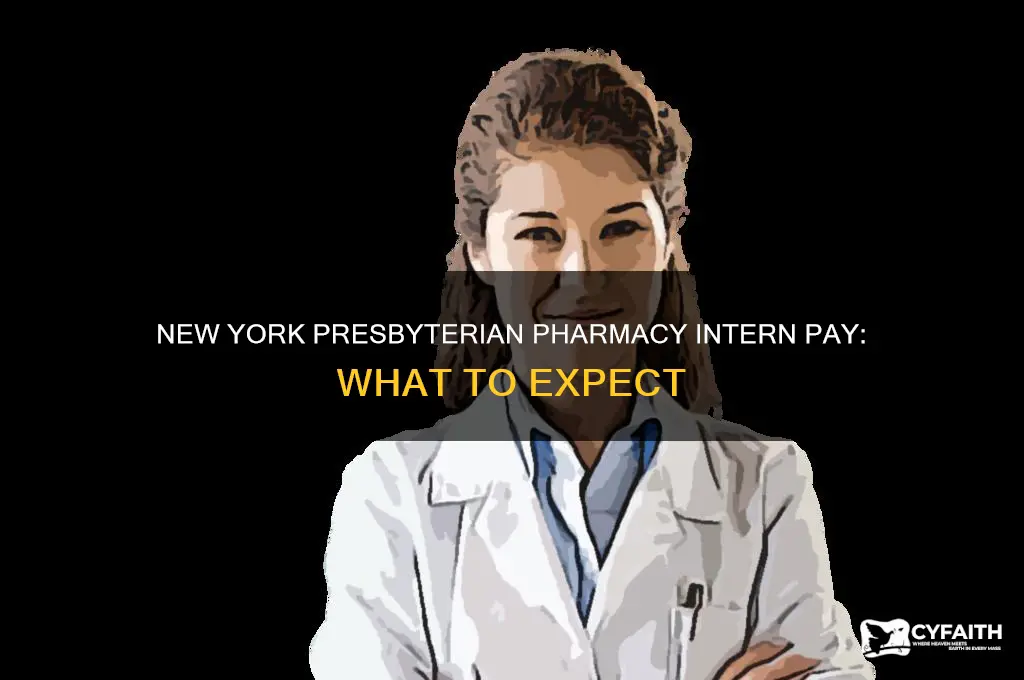 how much does new york presbyterian pay pharmacy interns