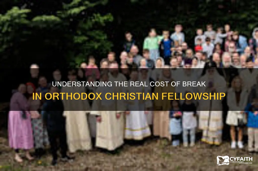 how much does real break cost orthodox christian fellowship