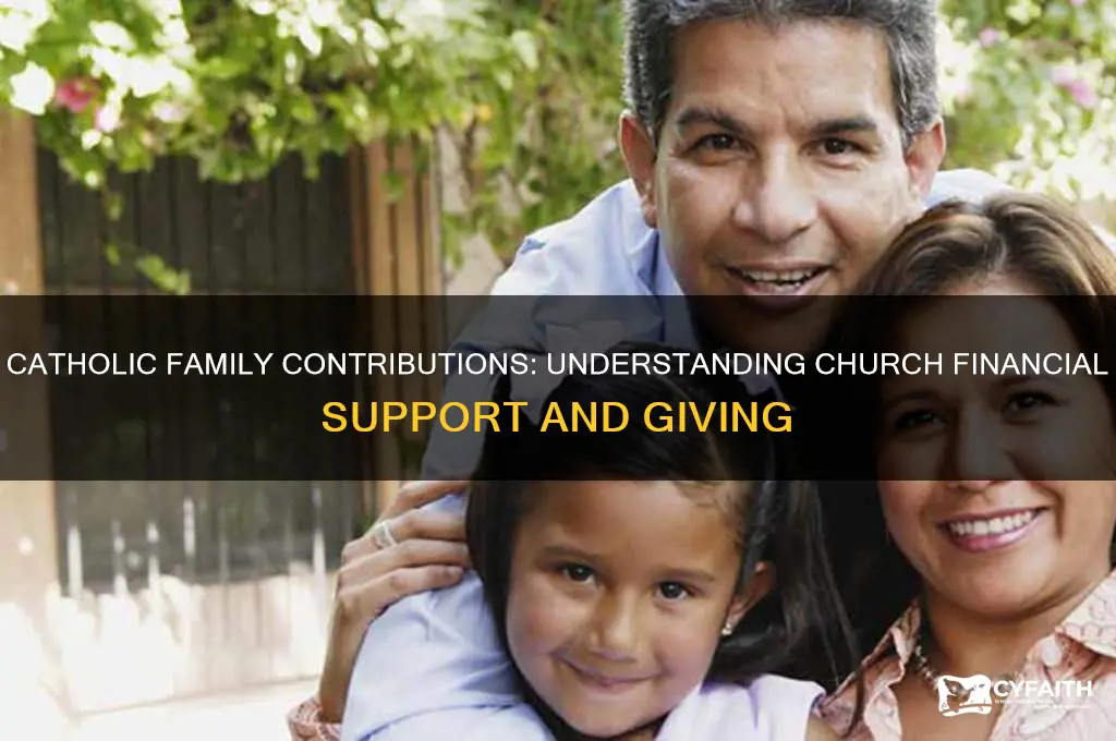 how much does the a catholic family contribute tothechurch