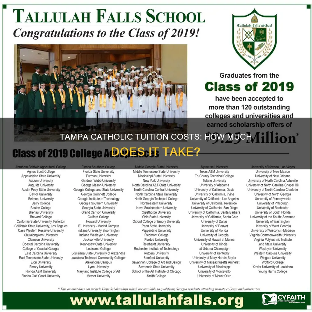how much is tampa catholic tuition