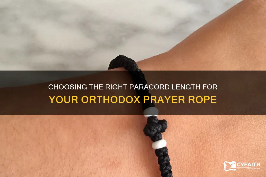 how much paracord orthodox prayer rope