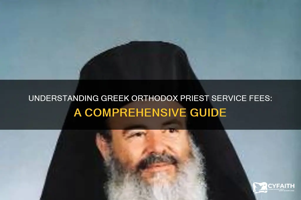 how much to pay a greek orthodox pries for services