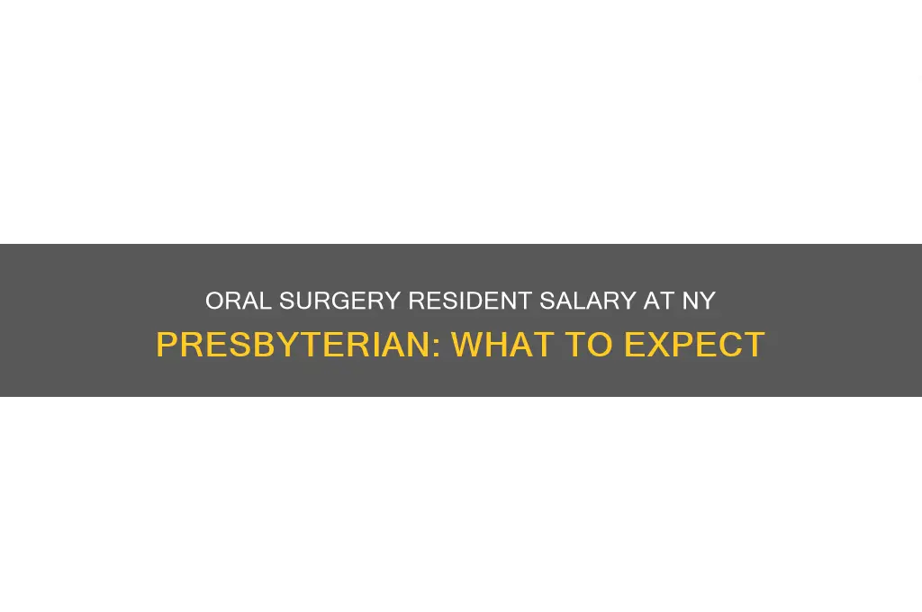 how much will a oral surgery resident ny presbyterian earn
