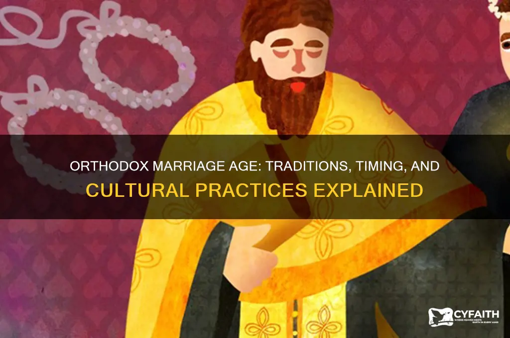 how old do orthodox get married