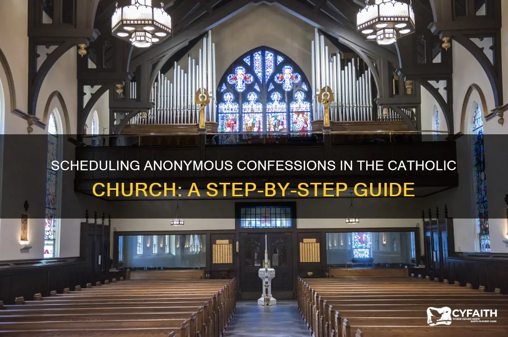 how schedule anonymous confession catholic