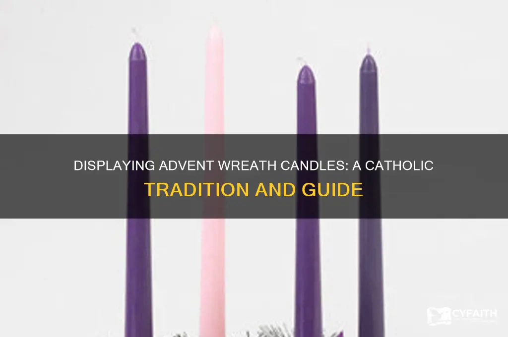 how should candles be displayed on catholic advent wreath