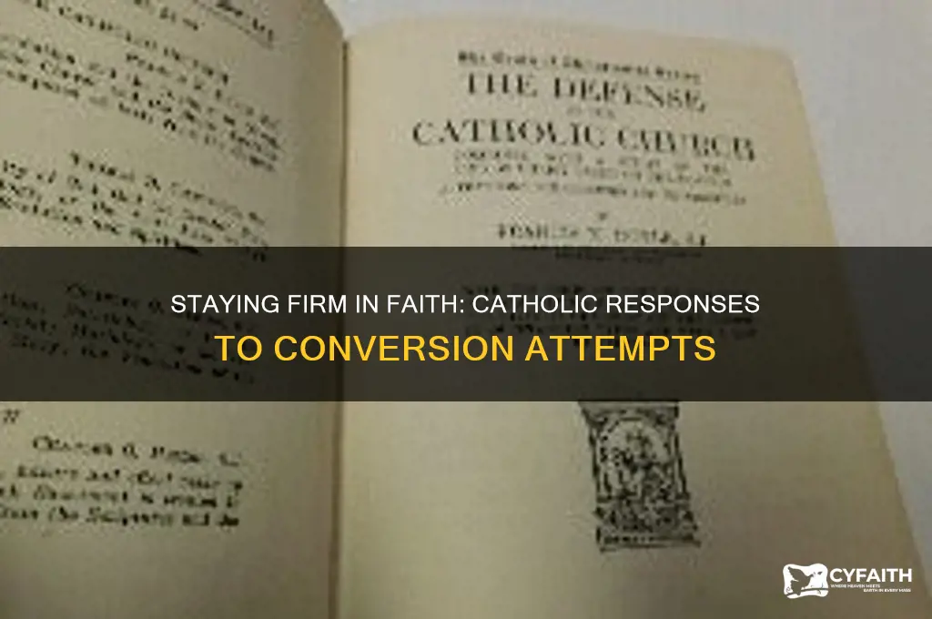 how should catholics deal with people trying to convert you