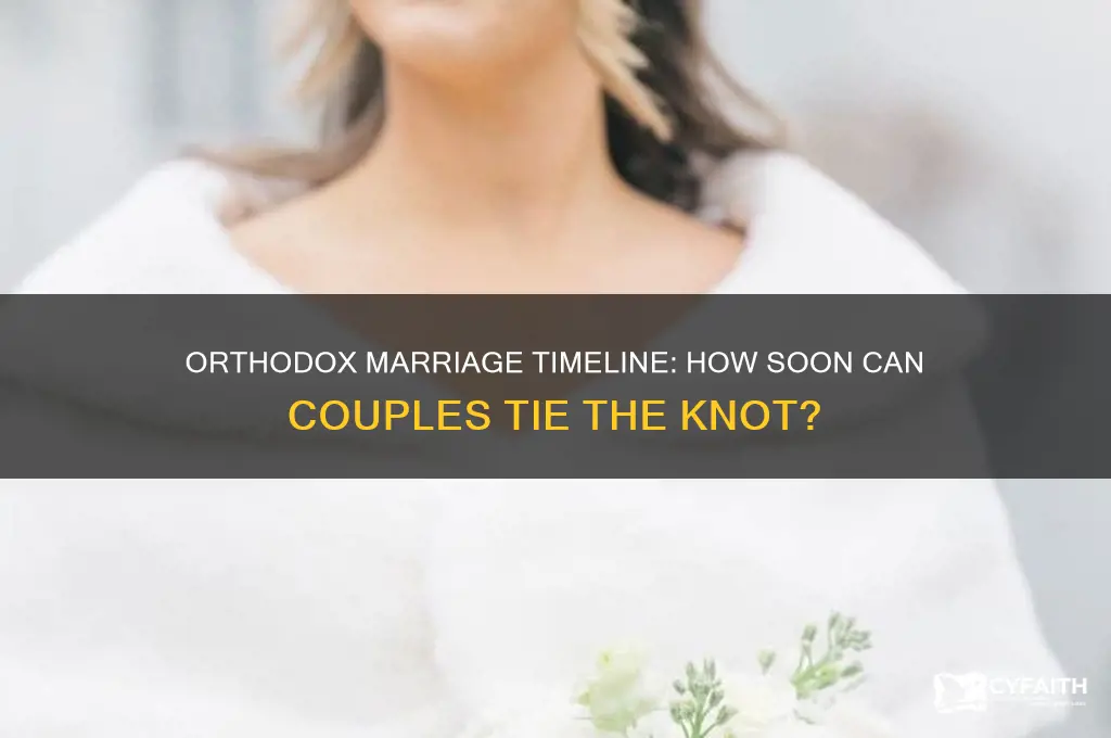 how soon can orthodox couples be married