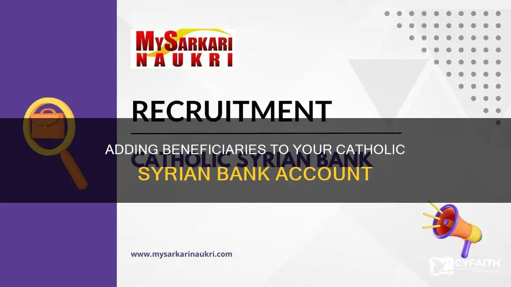 how to add beneficiary in catholic syrian bank