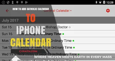 Syncing Catholic Calendar to iPhone: Easy Steps