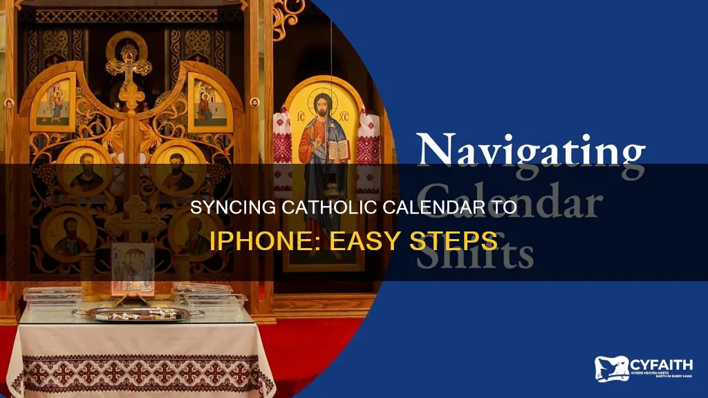 how to add catholic calendar to iphone calendar