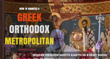 Proper Etiquette: Addressing a Greek Orthodox Metropolitan with Respect and Honor