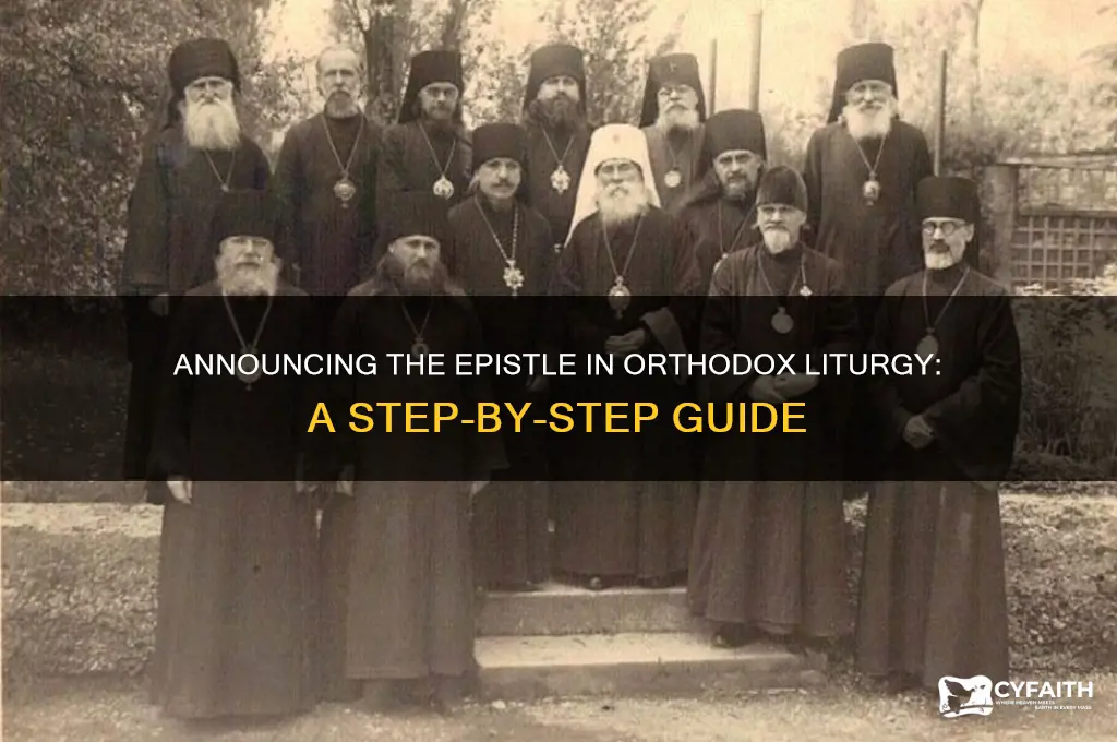 how to announce epistle orthodox church