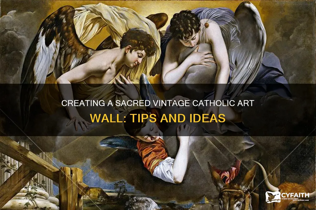 how to arrange a wall of vintage catholic art