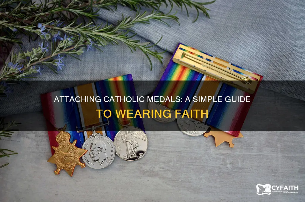 how to attach a catholic medal