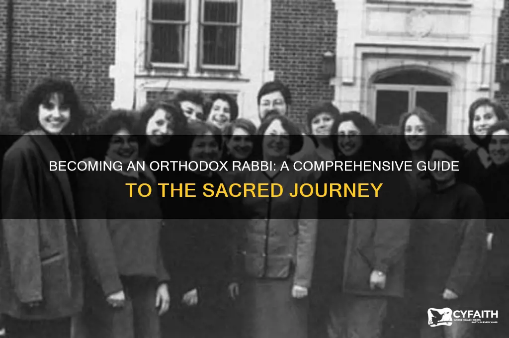 how to become a orthodox rabbi