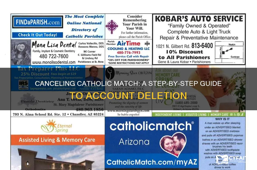 how to cancel catholic match account