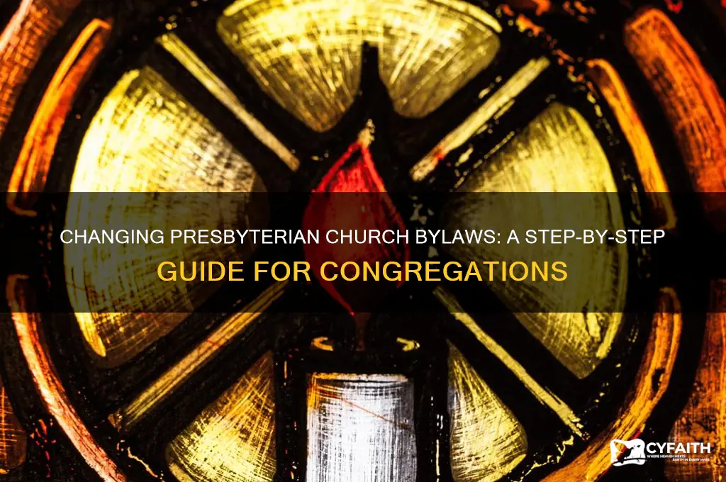 how to change the bylaws of a presbyterian church