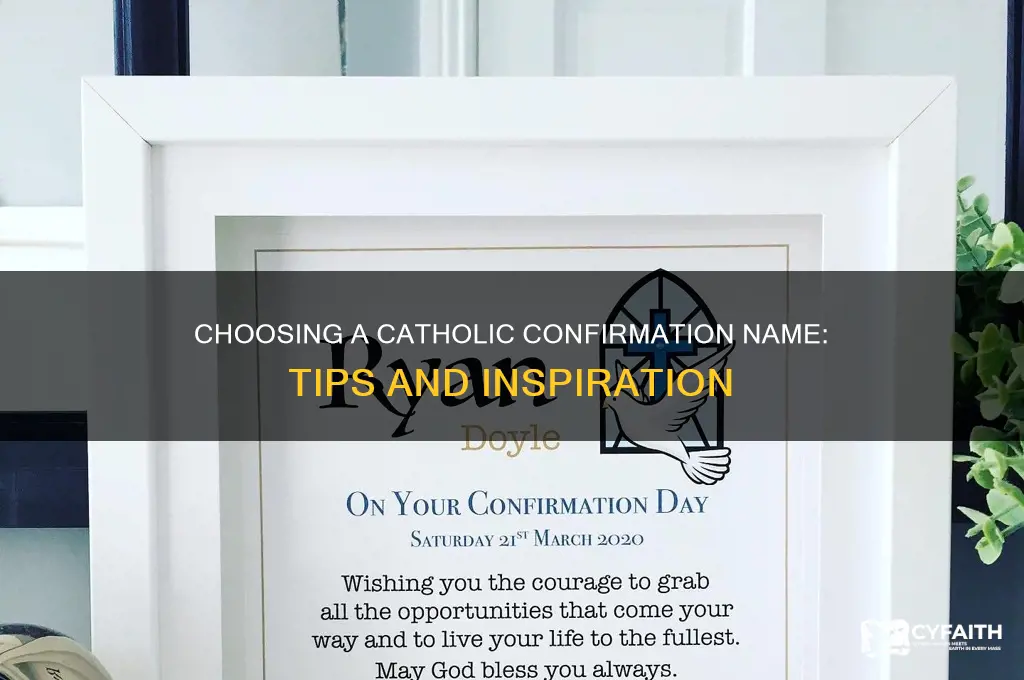 how to choose a catholic confirmation name