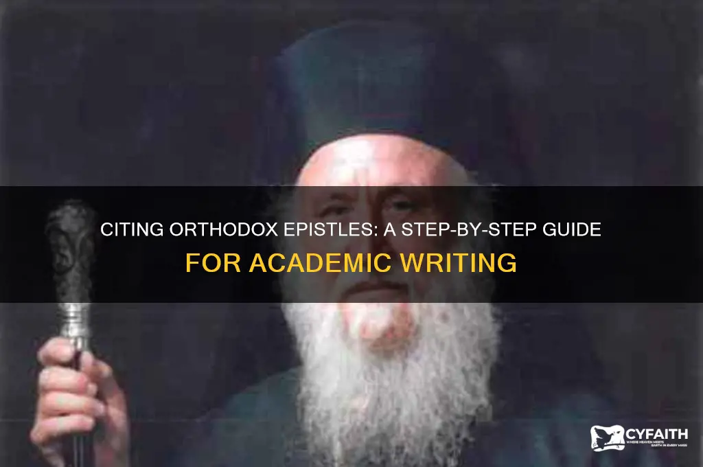 how to cite an orthodox epistle