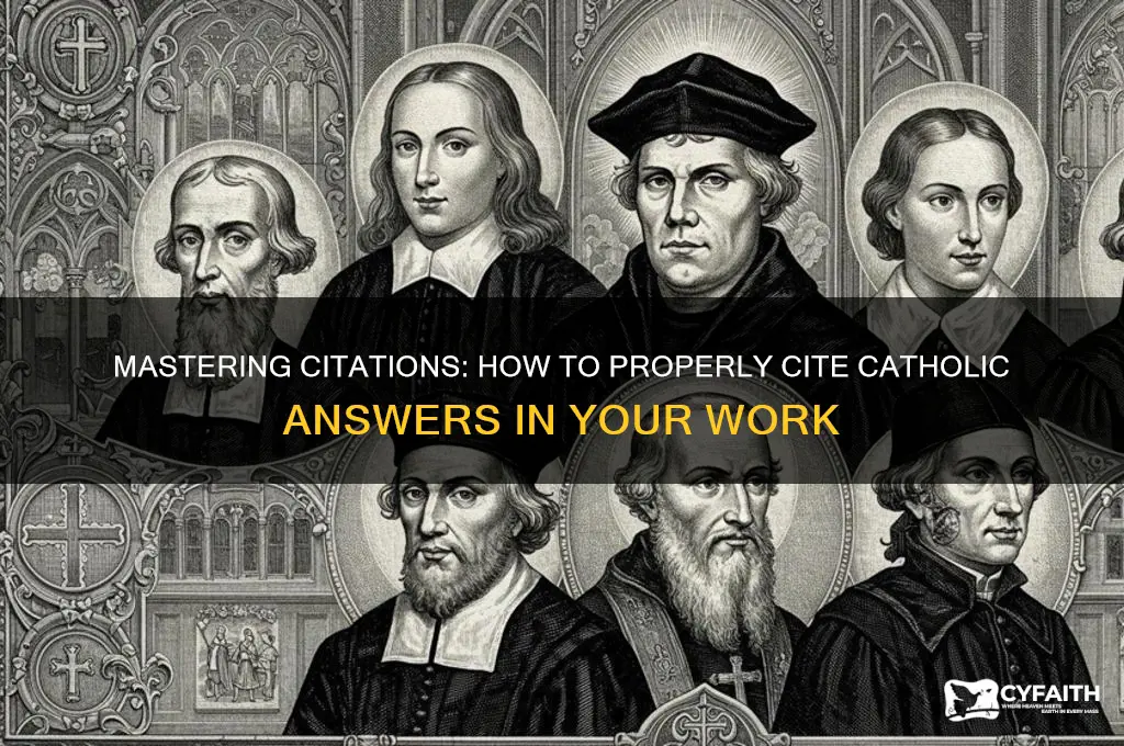 how to cite catholic answers