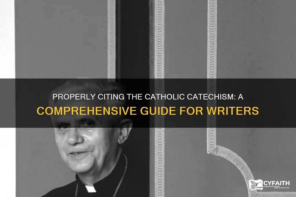 how to cite catholic catechism