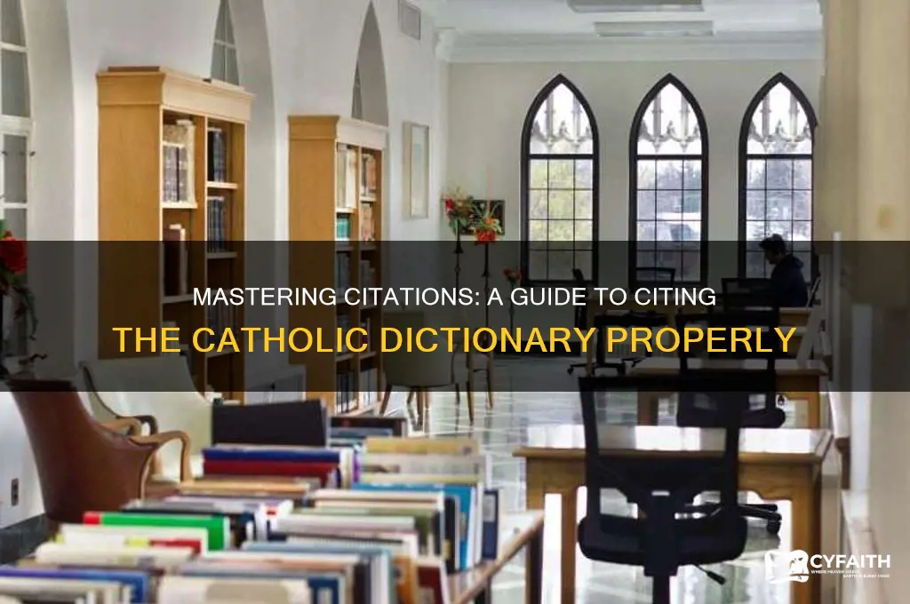 how to cite catholic dictionary