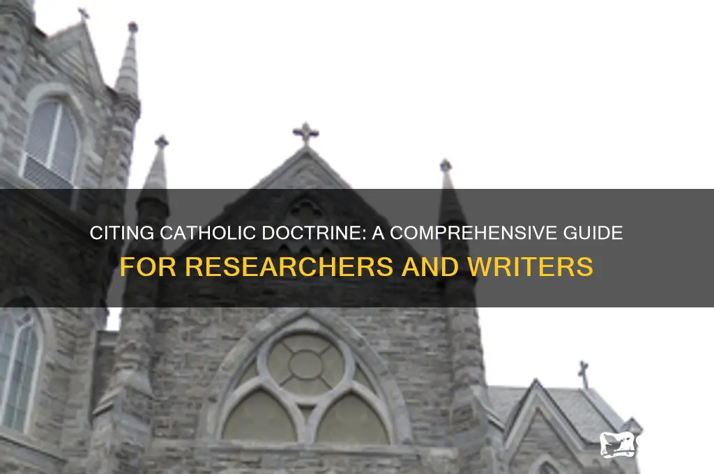 how to cite catholic doctrine