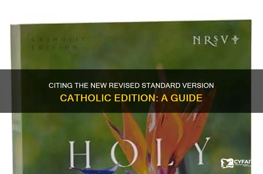how to cite new revised standard version catholic edition