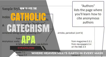 Citing Catholic Catechism: APA Style Guide