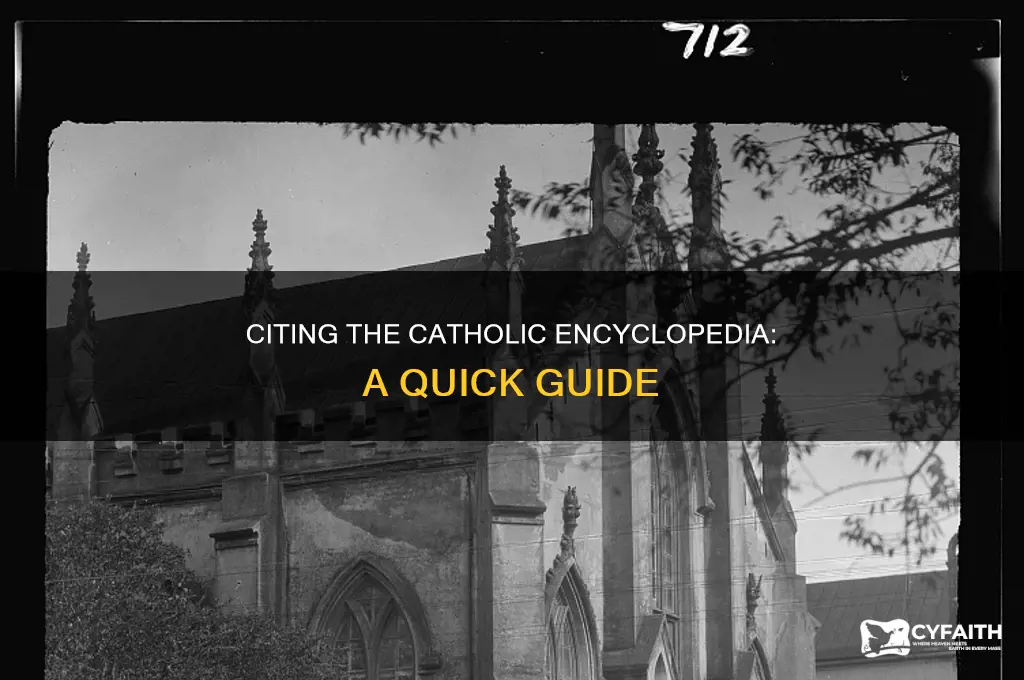 how to cite the catholic encyclopedia