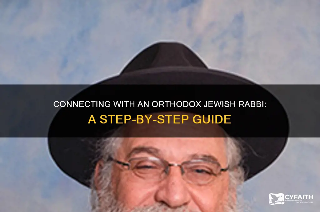 how to contact an orthodox jewish rabbi