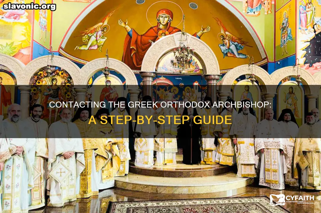 how to contact the greek orthodox archbishop of
