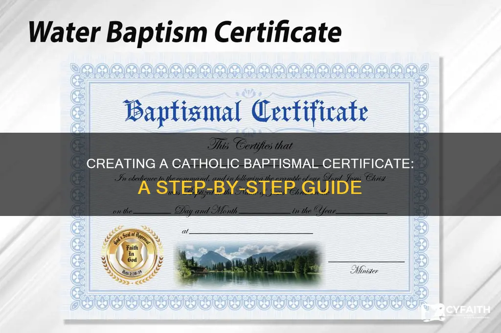 how to create a catholic baptismal certificate