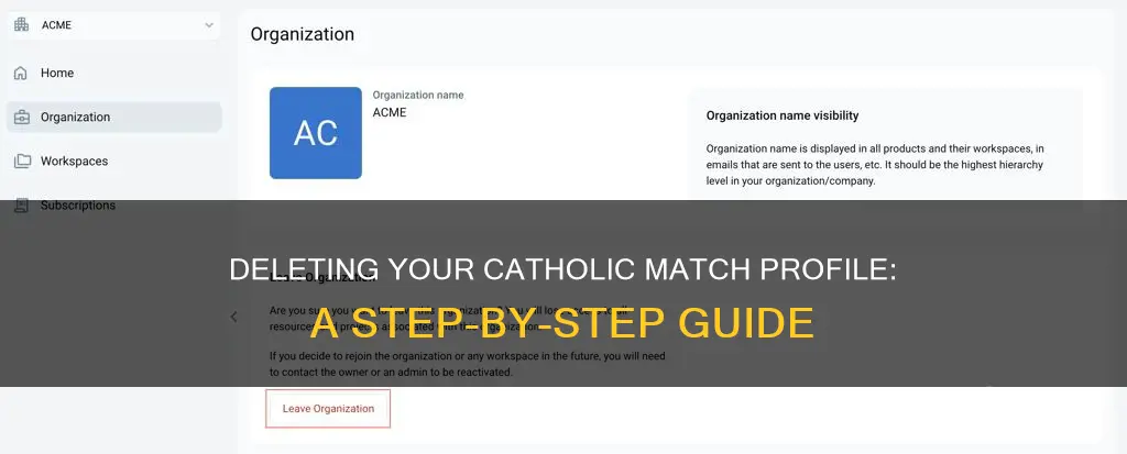 how to delete catholic match profile