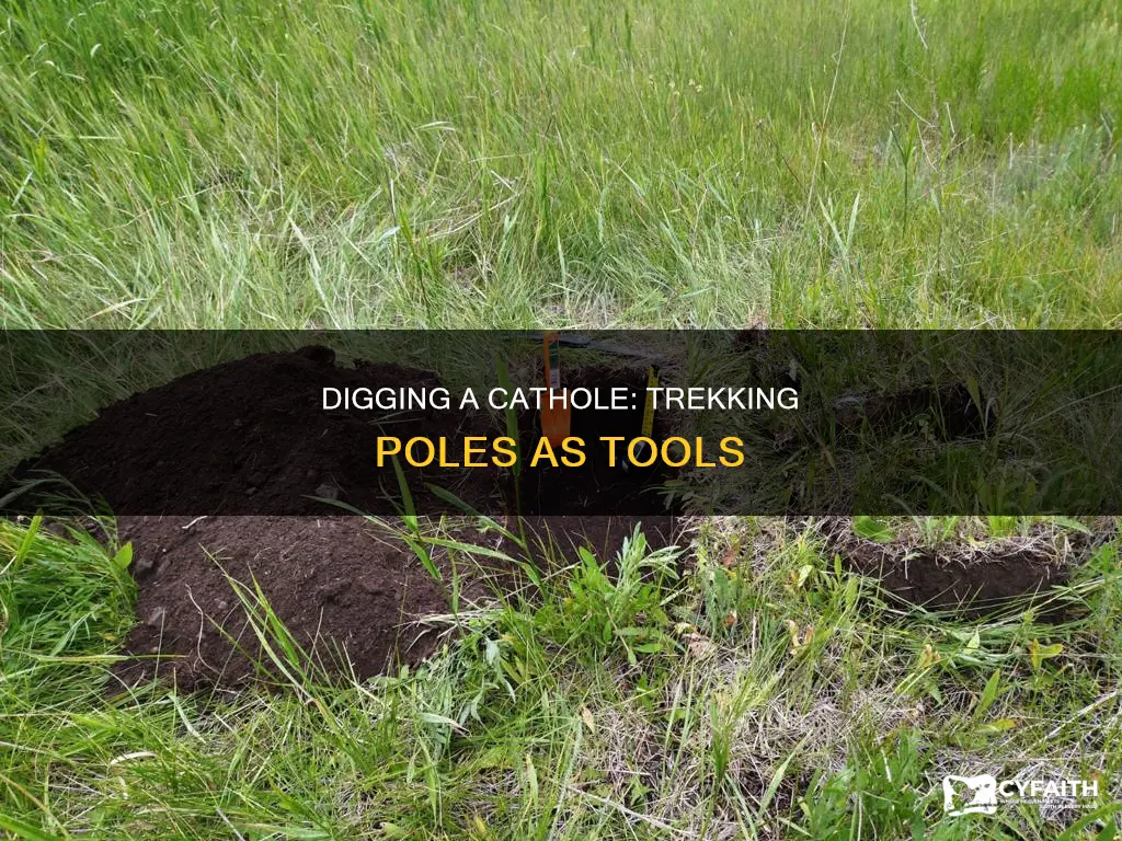 how to dig a cathole with trekking oile