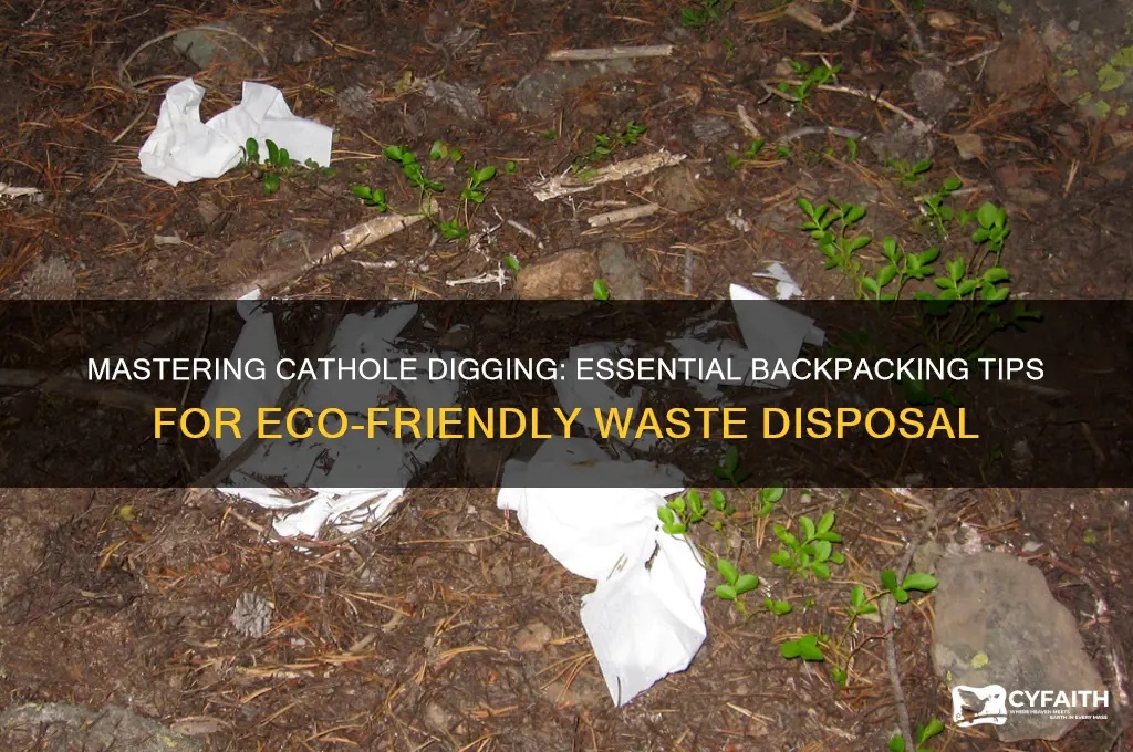 how to dig cathole backpacking