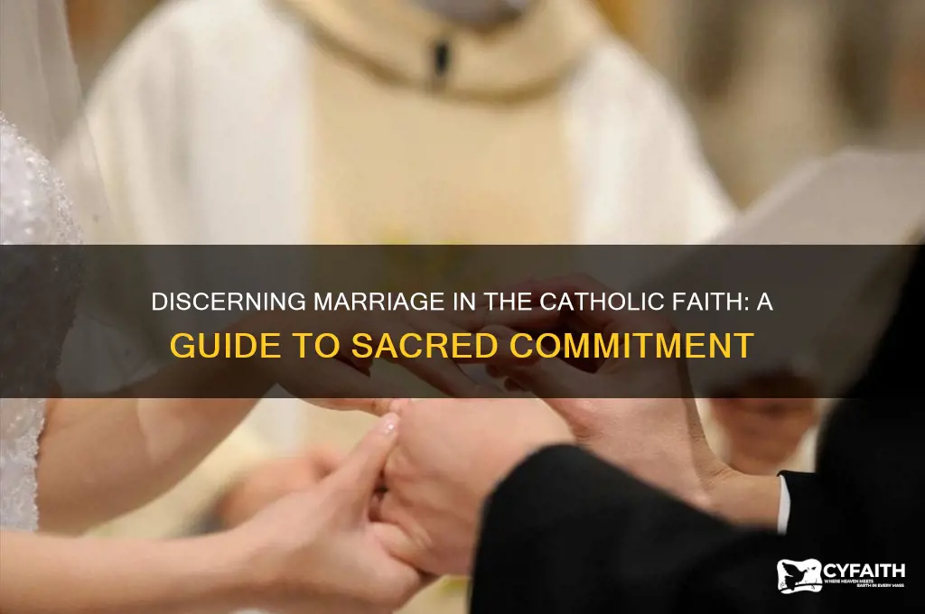 how to discern marriage catholic